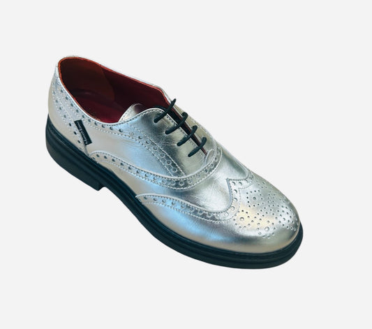 Marco Moreo silver leather  brogue