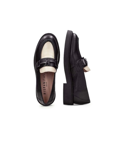 Hispanitas black leather  moccasins