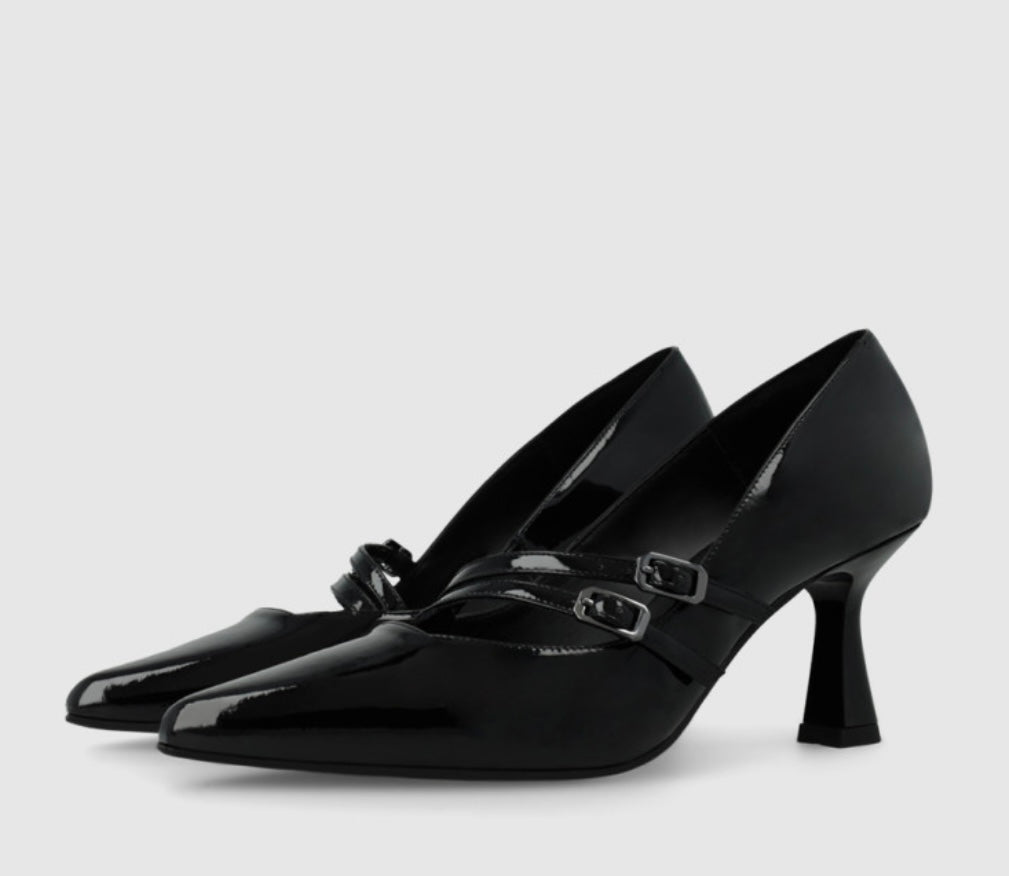 Lodi black leather shoes