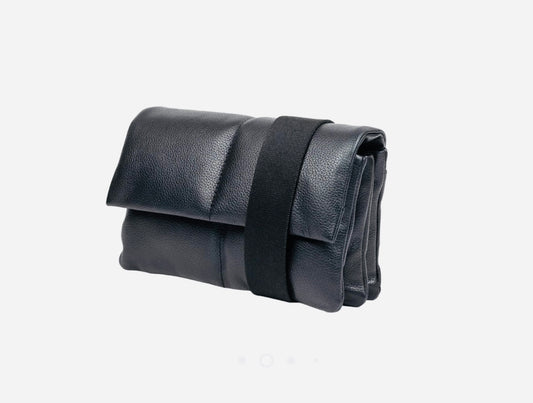 ALĒO black leather bobo crossbody leather bag