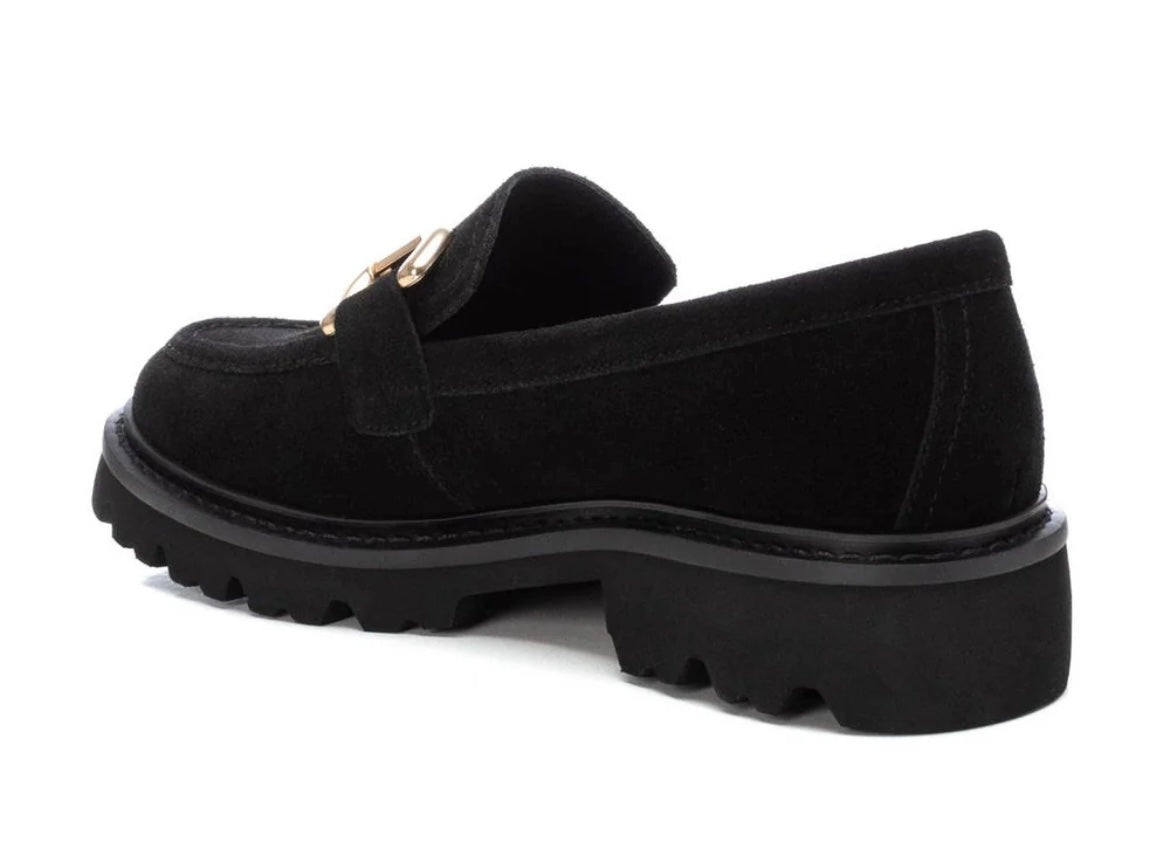 Carmela black moccasins