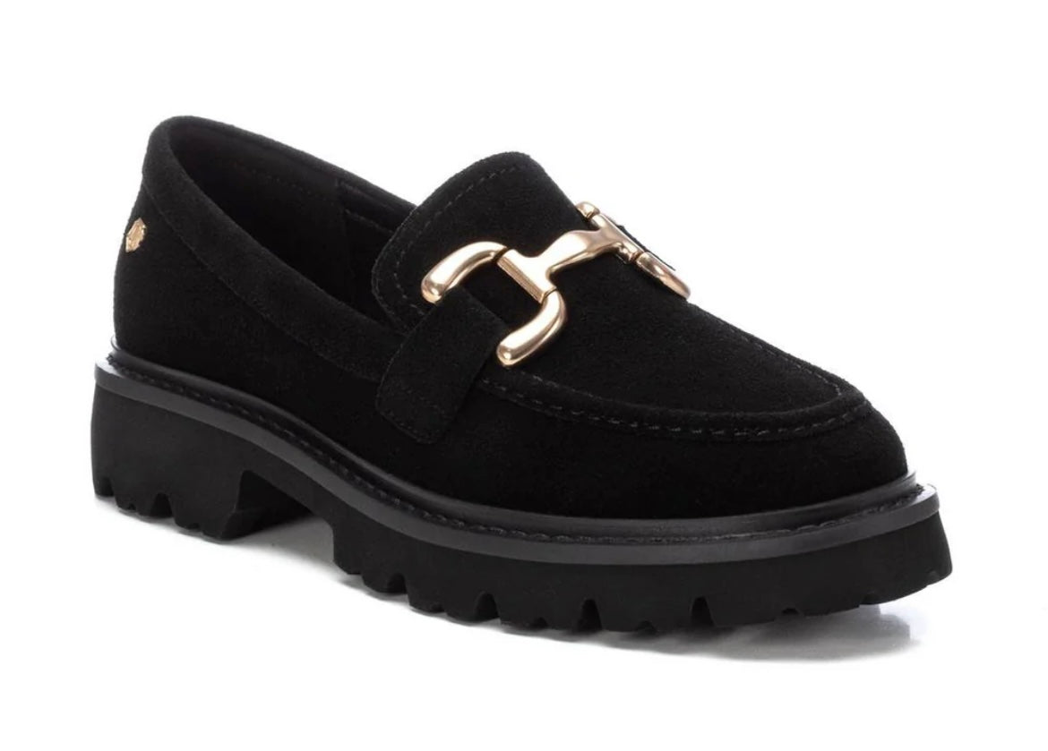 Carmela black moccasins