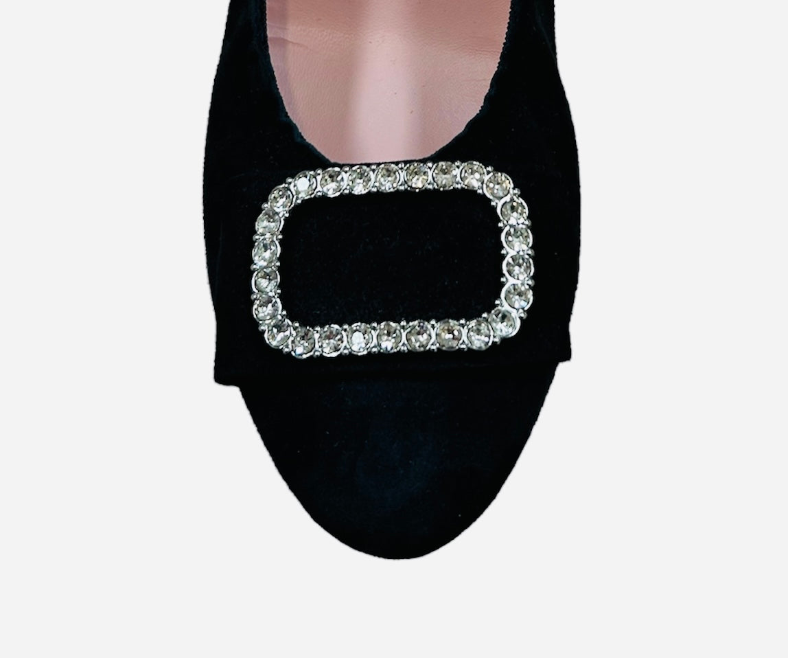 Le babe black suede pump