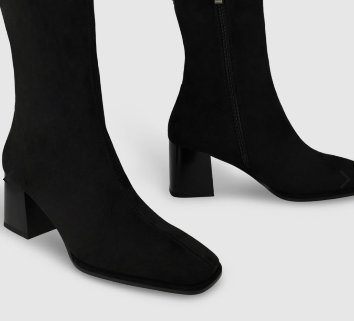 Lodi black suede ankle boots