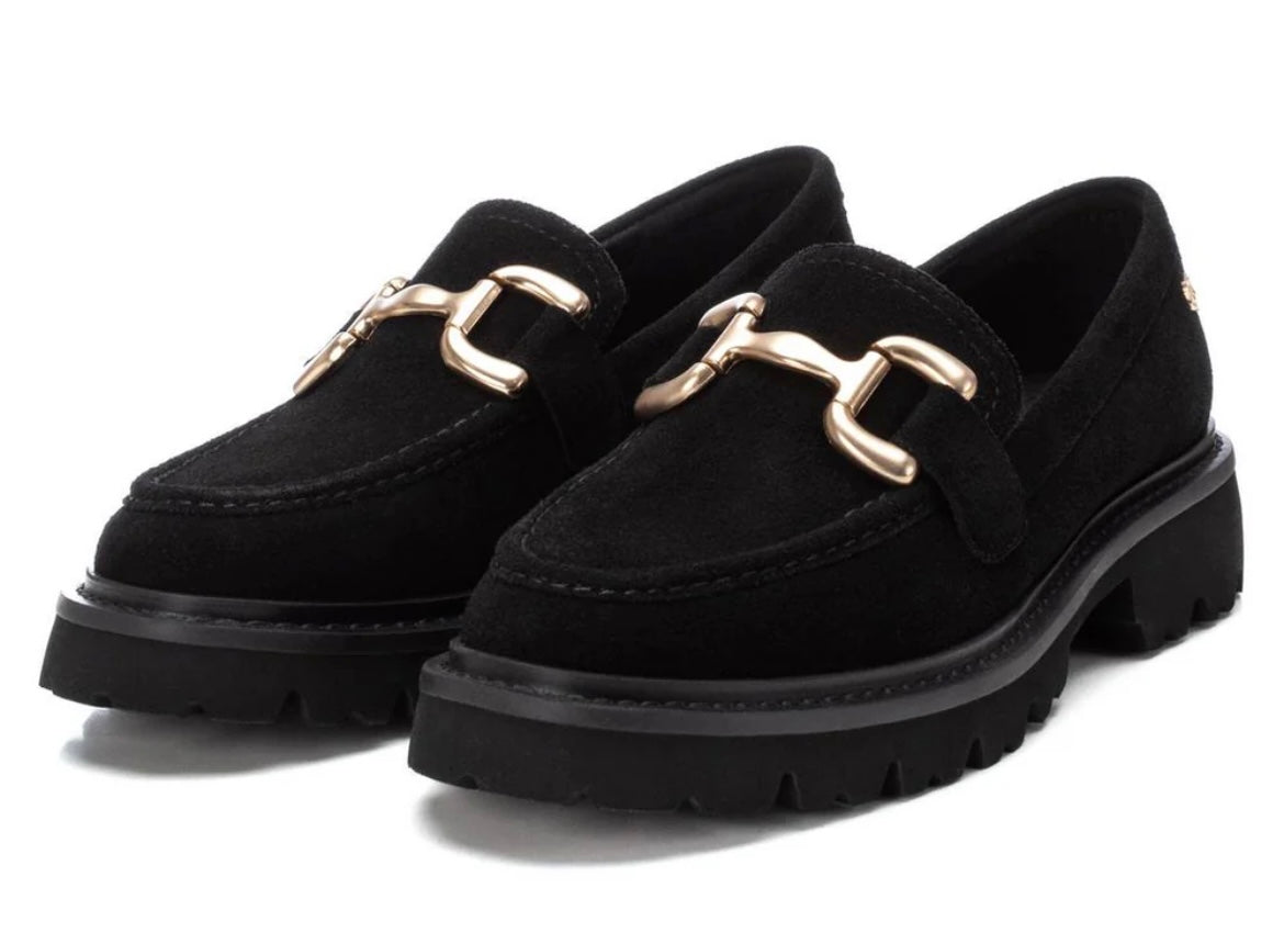 Carmela black moccasins