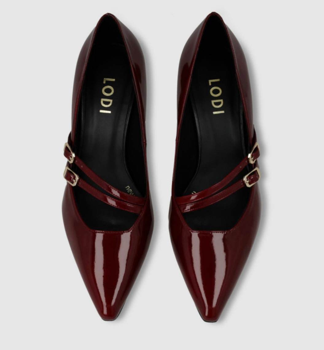 Lodi  burgundy leather shoes