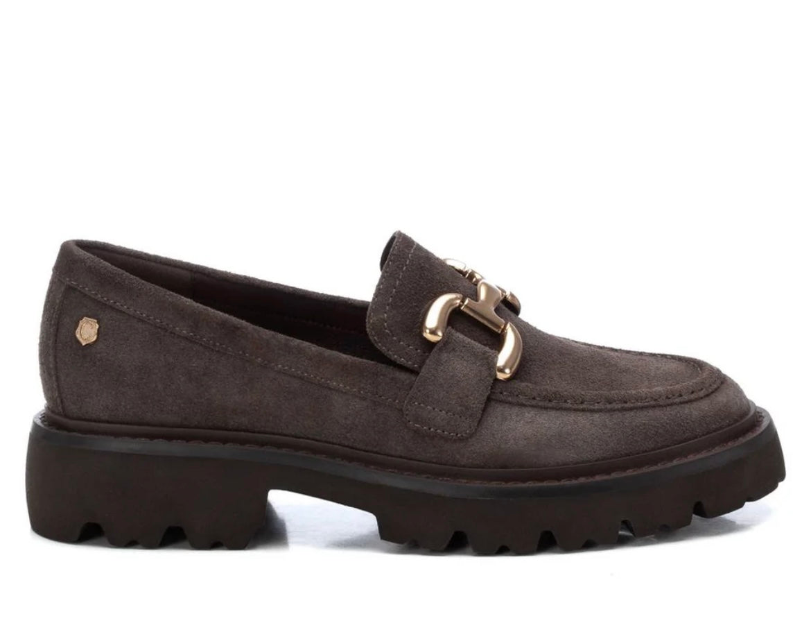 Carmela  grey  moccasins