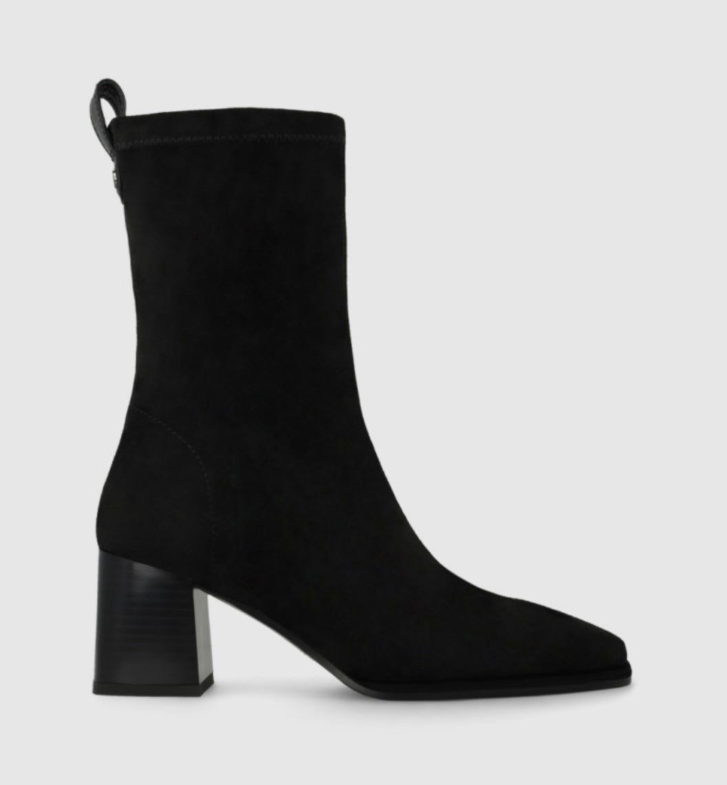 Lodi black suede ankle boots