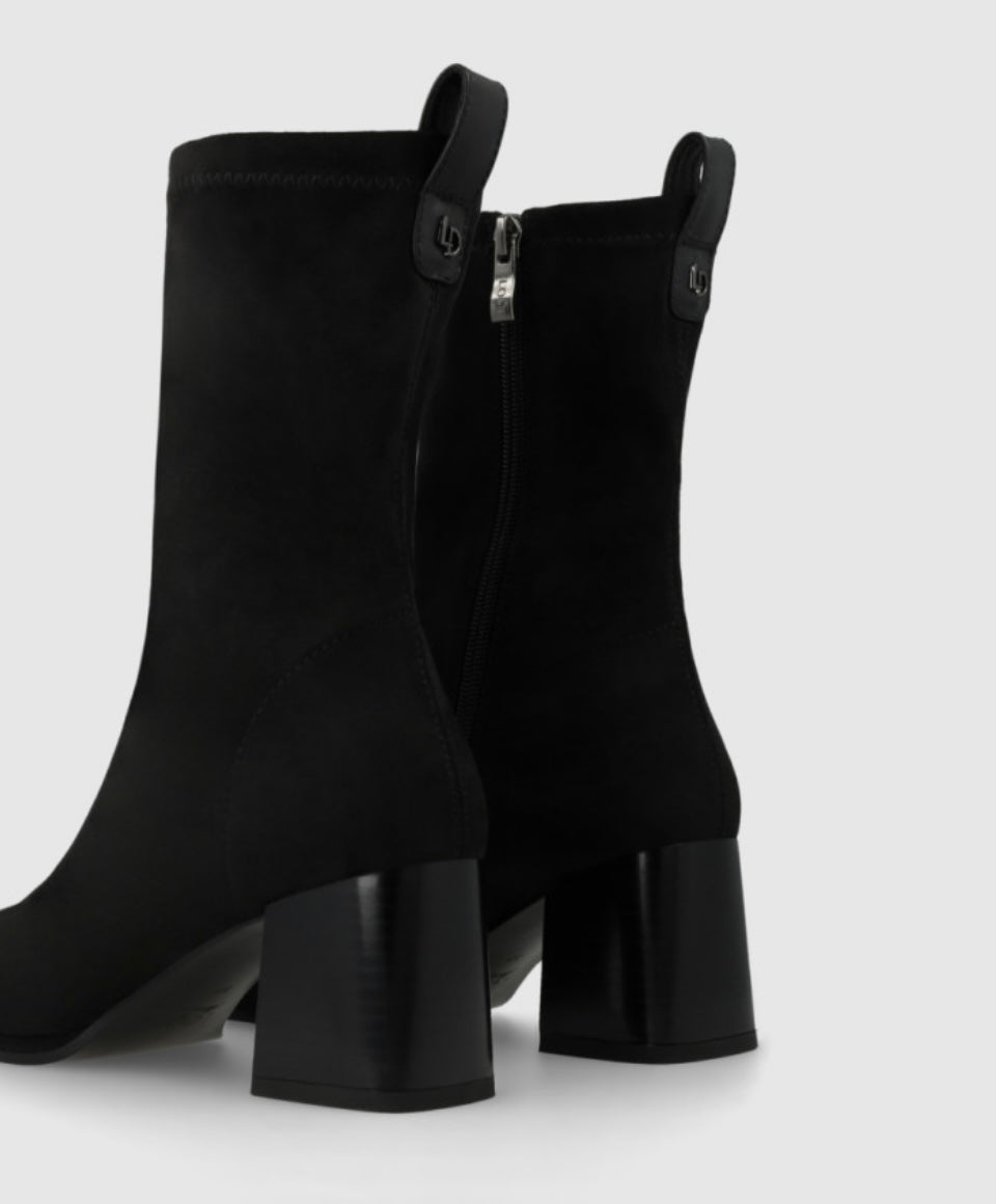 Lodi black suede ankle boots