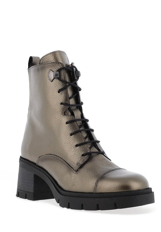 Hispanitas metallic leather ankle boots