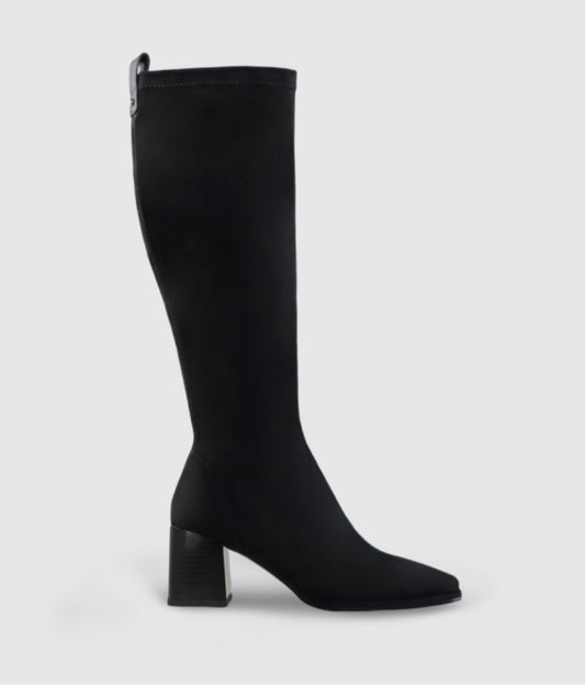 Lodi Black suede knee high boots