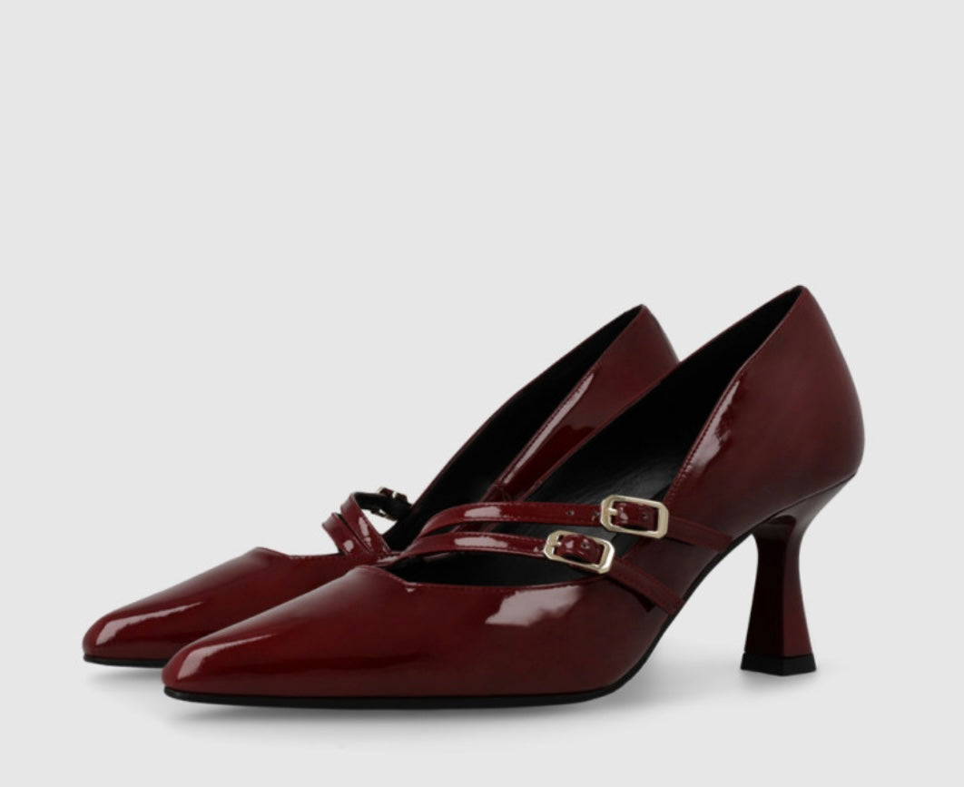 Lodi  burgundy leather shoes