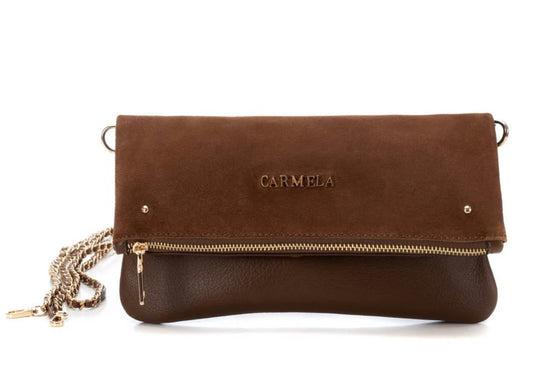 Carmela tan leather shoulder bag