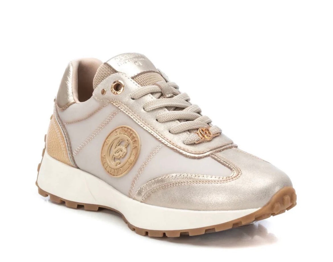 Carmela gold leather sneakers