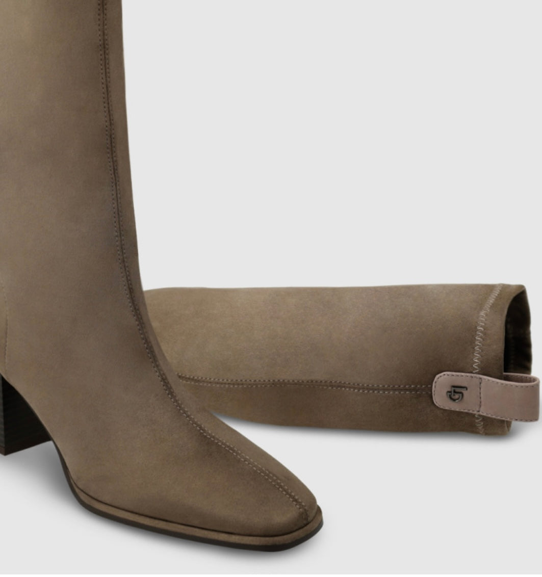 Lodi knee high taupe suede boots