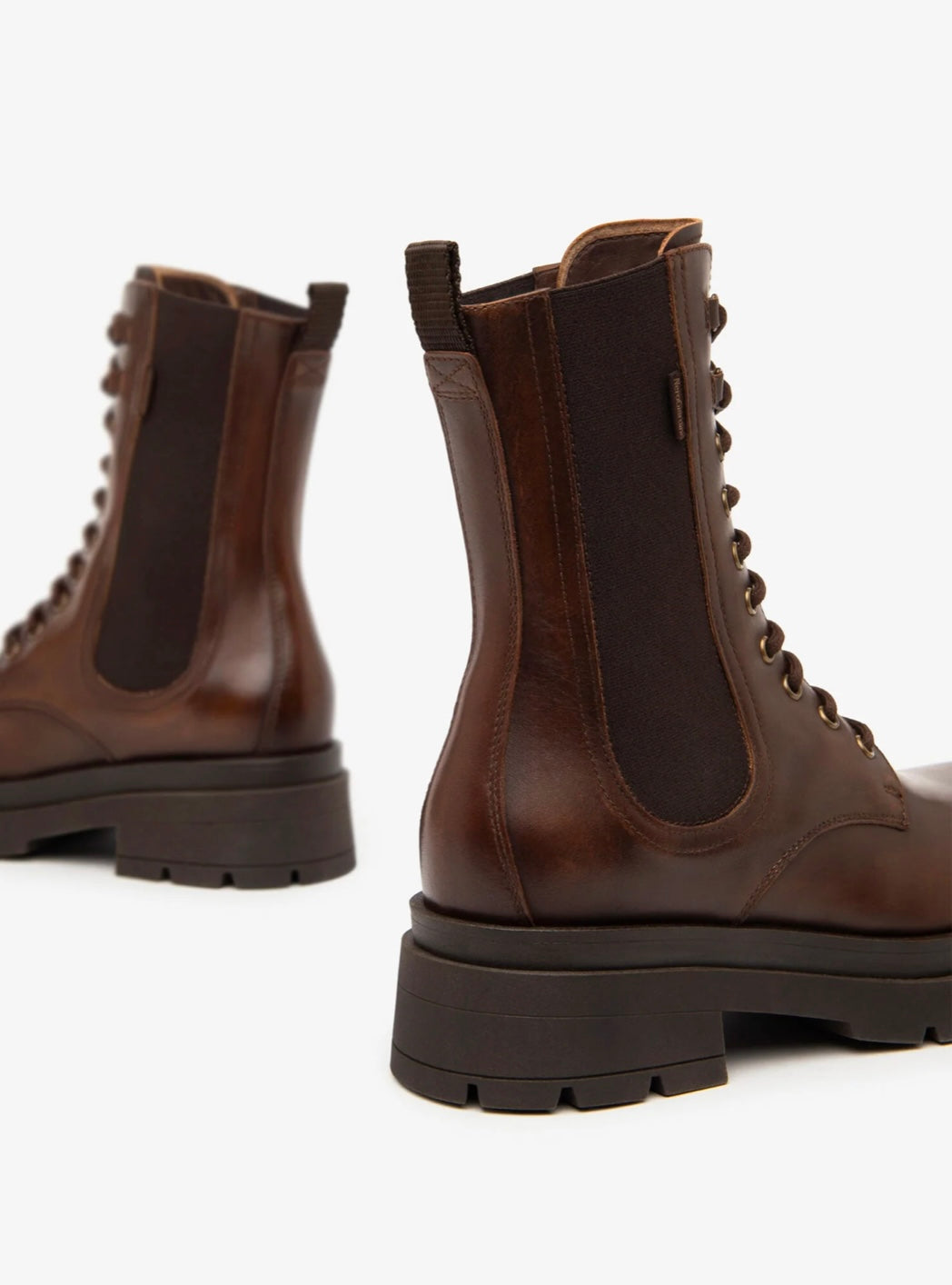 Nerogiardini brown leather laced up boots