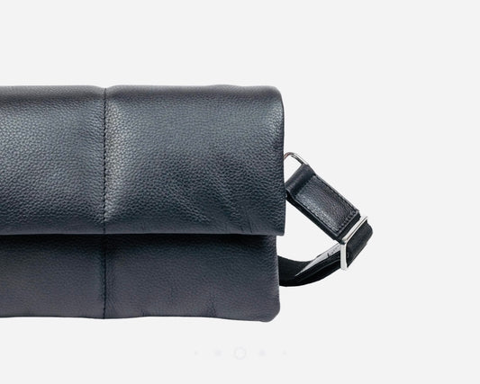 ALĒO black leather bobo crossbody leather bag