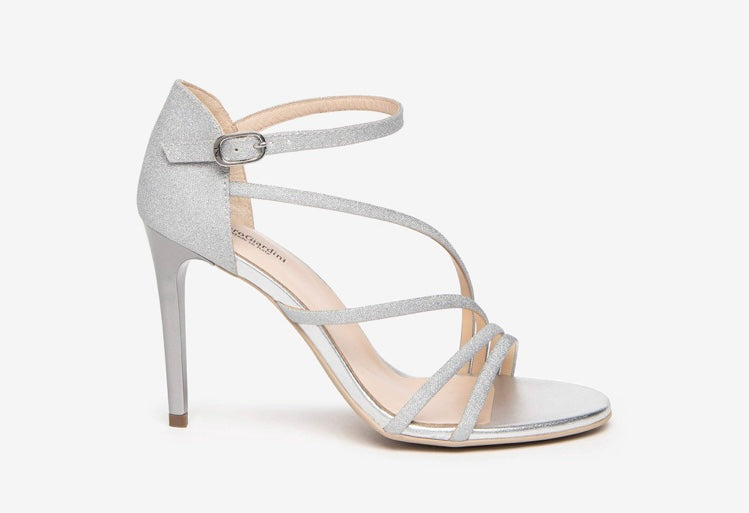 NeroGiardini silver sparkle sandal - Melissakshoes